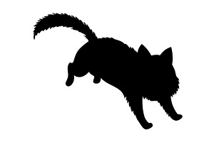 Cat silhouette. Black cat shape, an Animal Illustration by the8monkey