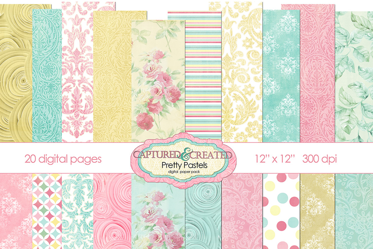 Pretty Pastels 20: Mega Paper Pack