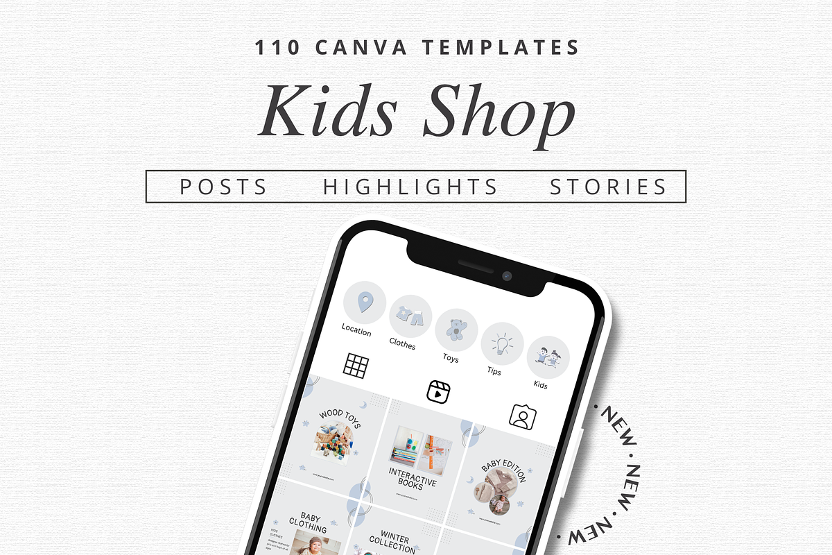 Kids Shop Instagram Templates, a Social Media Template by Talipic Designs (Photo 1 of 8)