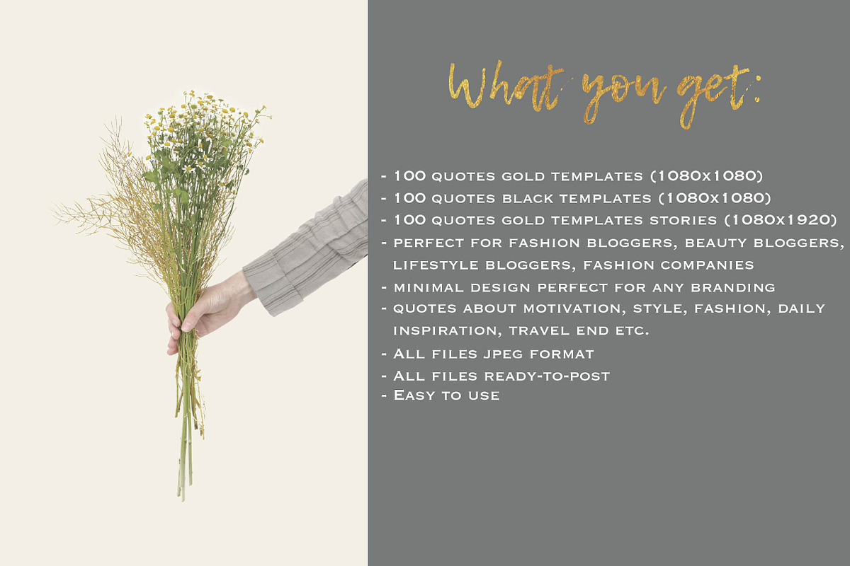 100 quotes templates for instagram, a Social Media Template by digital_essence (Photo 2 of 5)