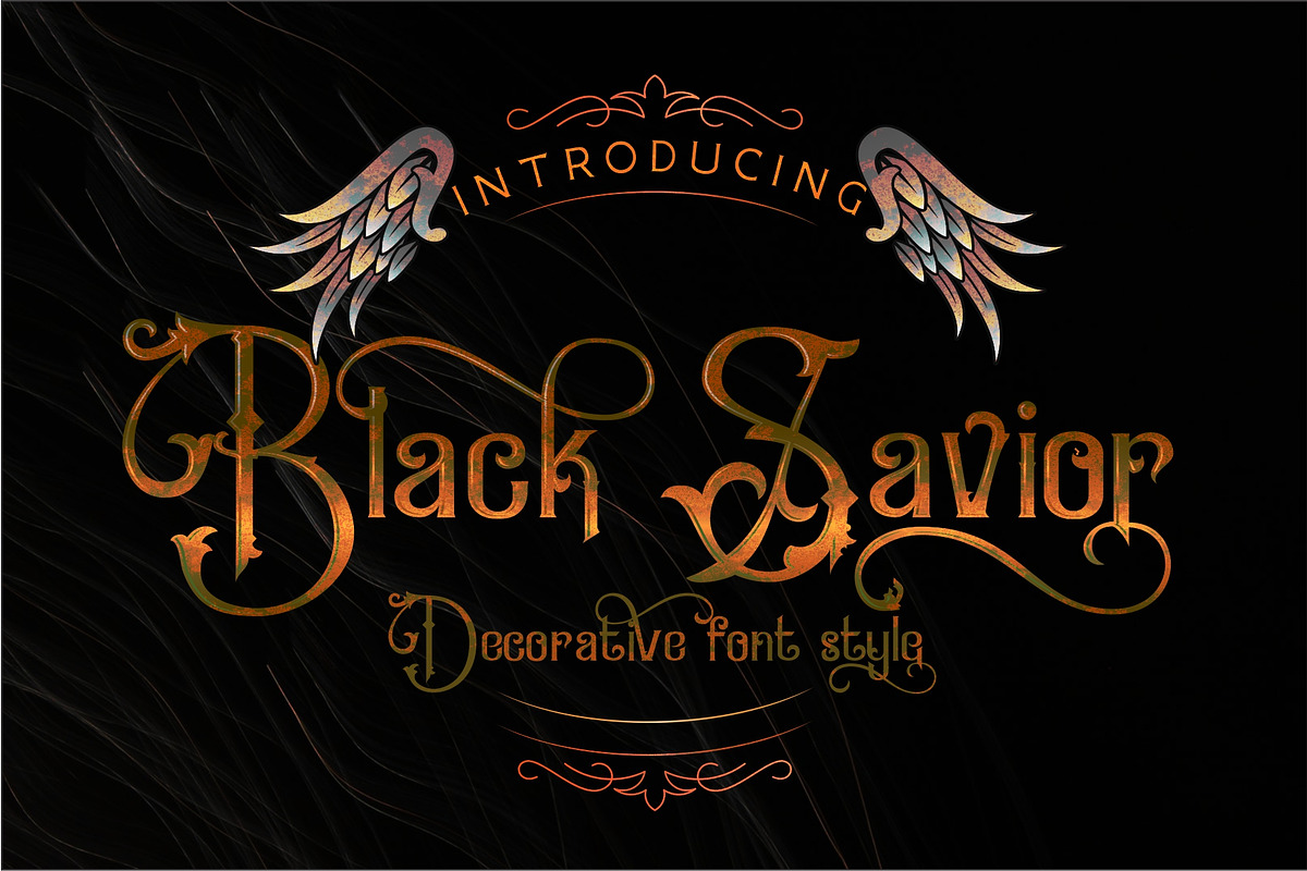 Black Savior Victorian retro Font, a Symbol Font by SHEILLA (Photo 5 of 18)
