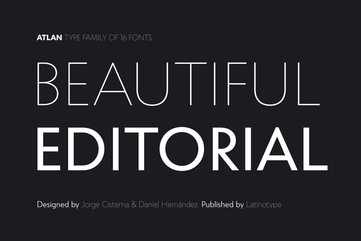 Atlan, a Sans Serif Font by Latinotype (Photo 3 of 10)