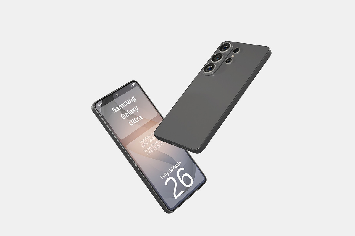 Samsung S26 Ultra Mockup Set 4, an Android Mockup by DSNA Mockup (Photo 7 of 9)