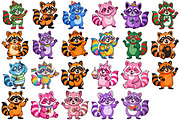 Funny Raccoon Clipart, an Animal Illustration by Forhadx5 (Thumbnail 5 of 8)