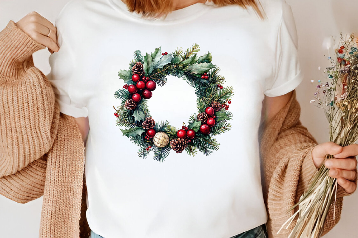 Midnight Cherry Christmas Clipart, an Illustration by Canvas Craft (Photo 5 of 7)