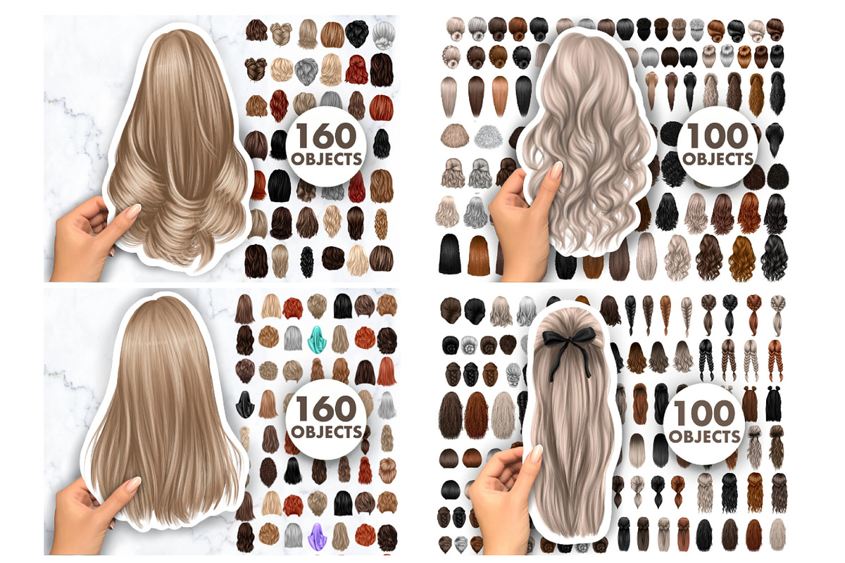 1300 hairstyles bundle, an Illustration by Elenbushe (Photo 5 of 10)