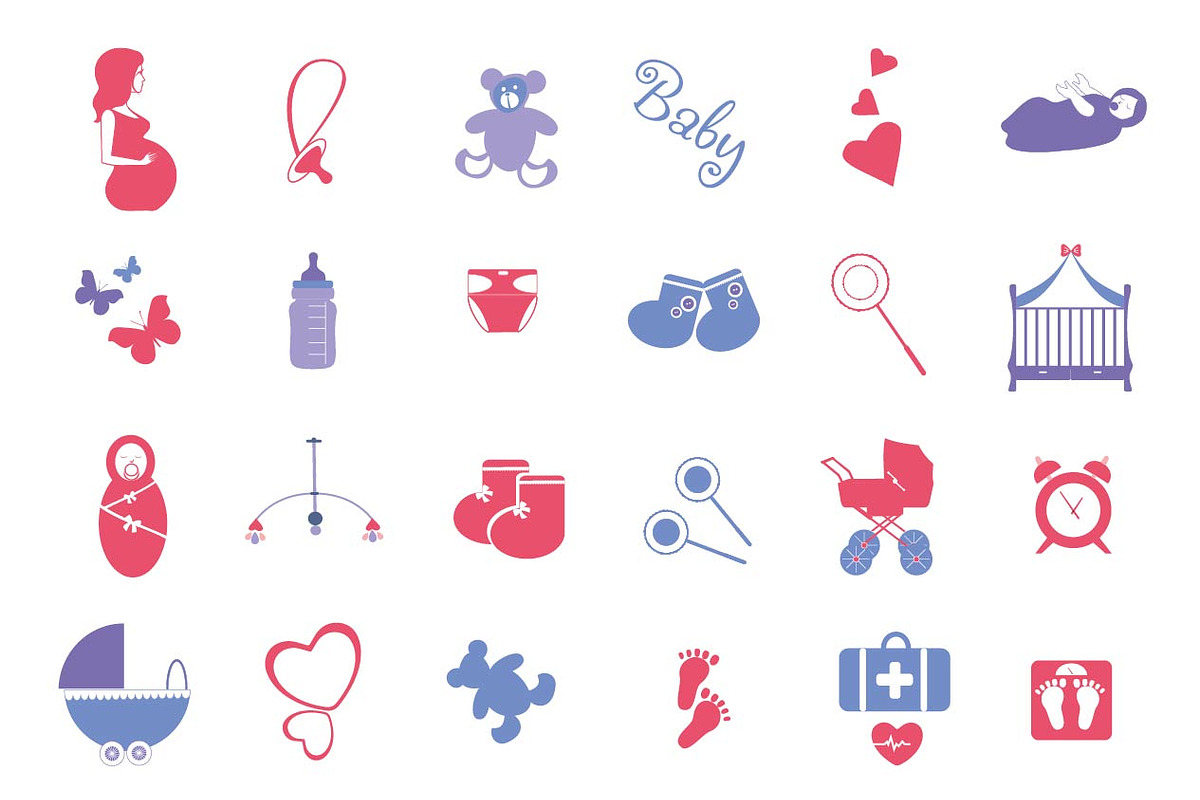 Pregnancy and baby icons, an Icon by Svetlana Voloshina