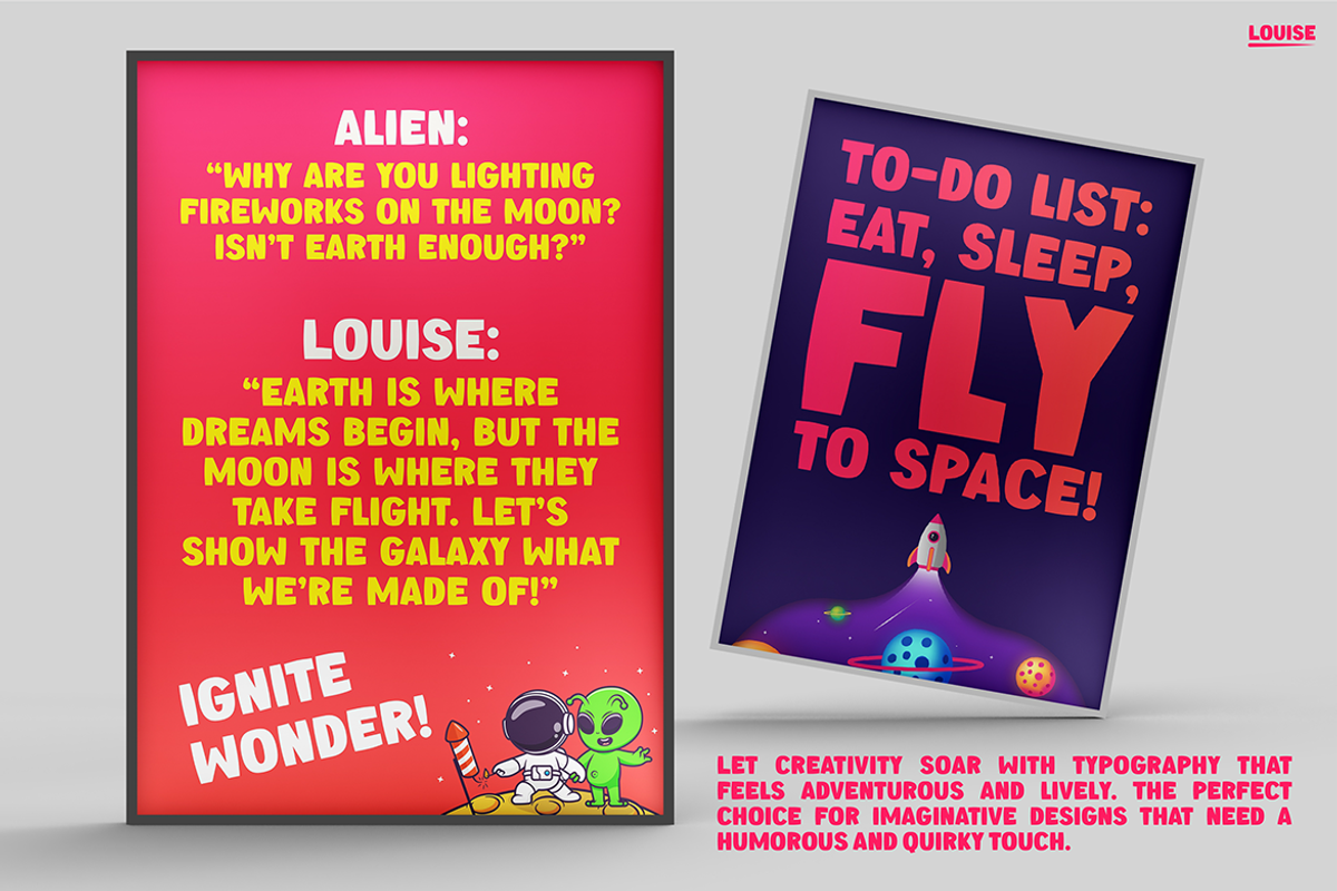 LOUISE, a Font by Pinisi ART (Photo 9 of 10)