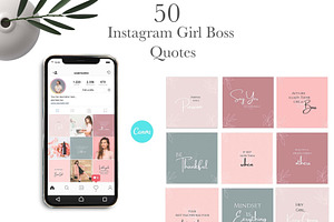 Girl Boss Instagram Quotes Post Temp