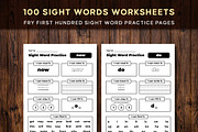 Fry First Hundred Sight Word Work, a Print Template by Graphicsnext (Thumbnail 1 of 6)