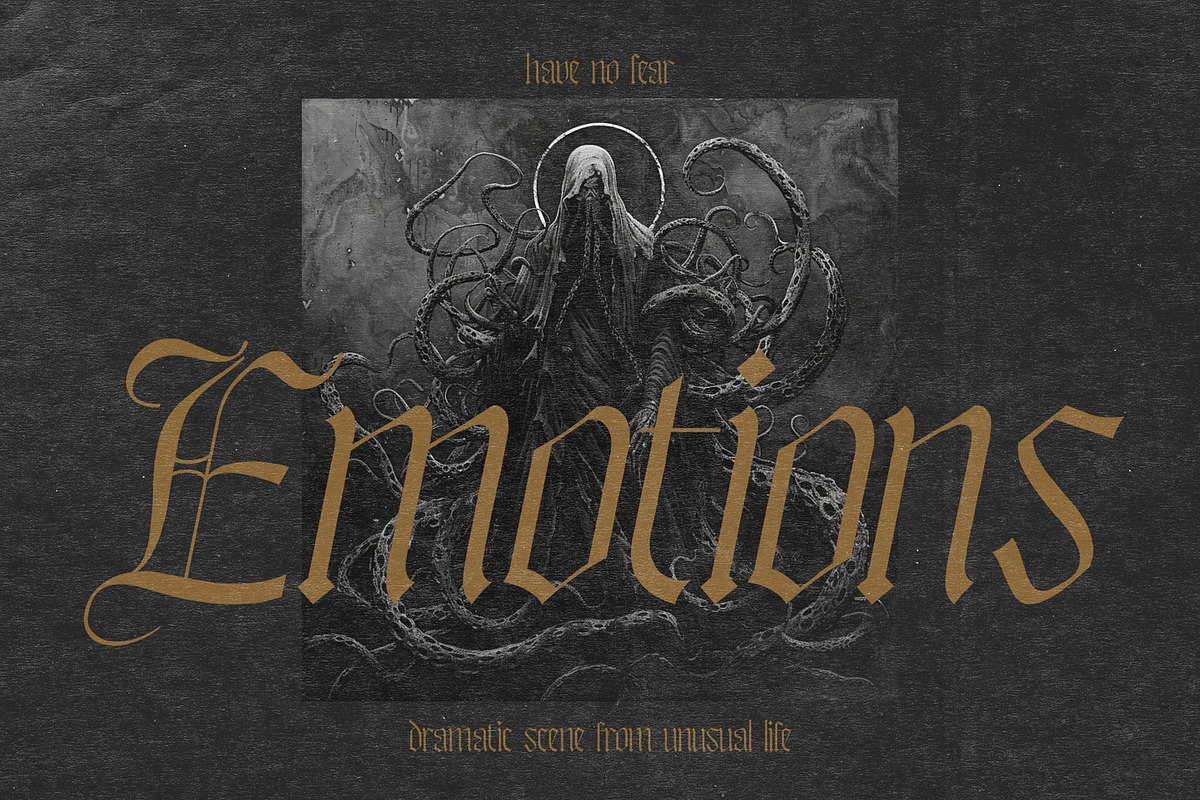 Bageshron Blackletter Font Family, a Blackletter Font by Enxyclo Studio (Photo 13 of 27)