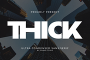Thick - Ultra Condensed Sans Serif, a Sans Serif Font by Pian45 Studio (Thumbnail 1 of 9)