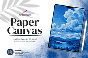 Procreate Linen Oil Paint Canvas, a Layer Style Add-On by Wicked Creative (Thumbnail 1 of 7)