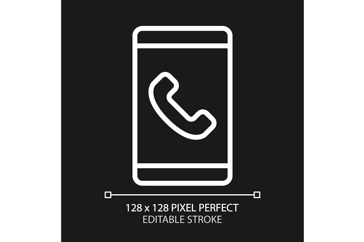 Mobile phone pixel perfect white, an Icon by IMG Visuals