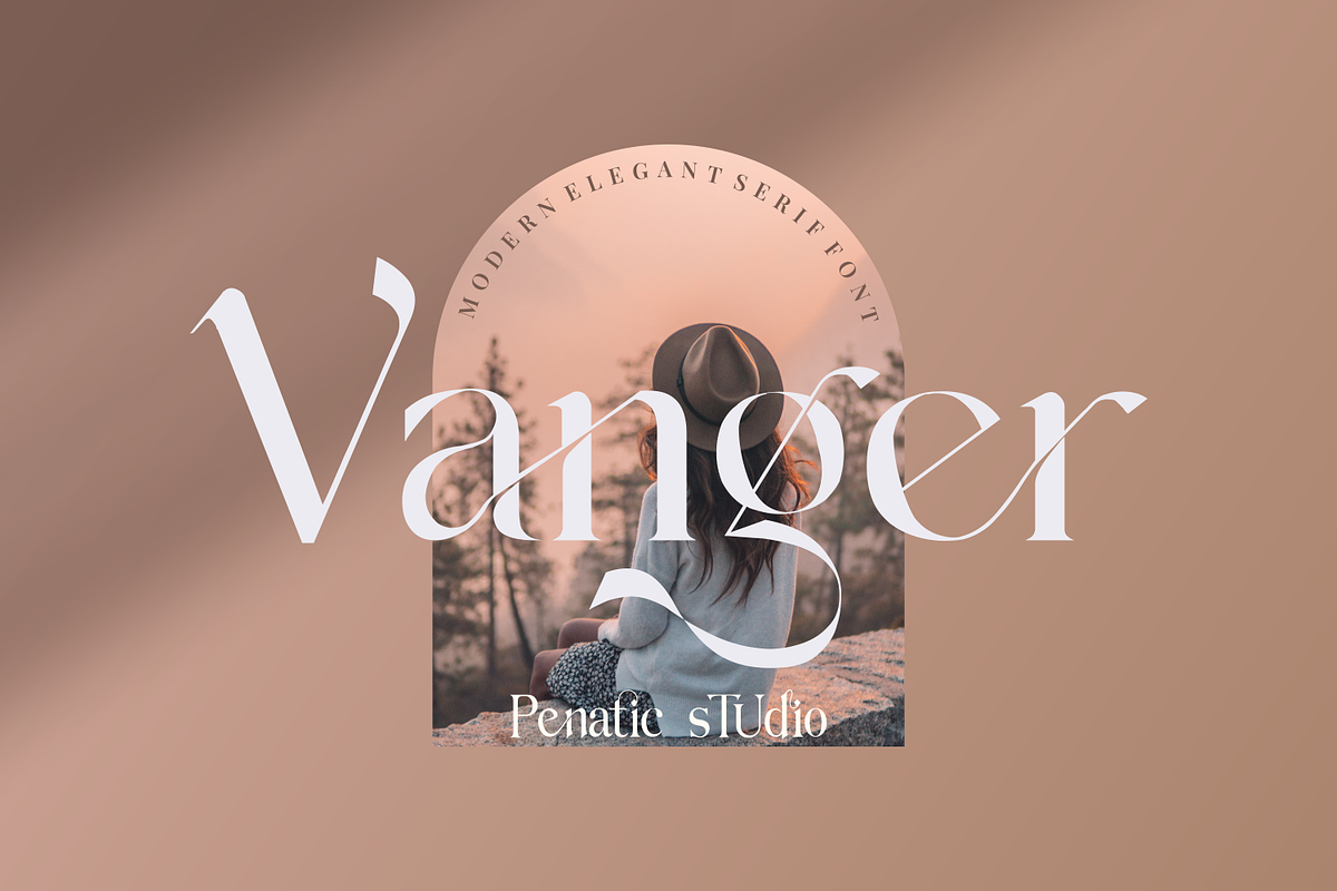 Vanger _ modern serif font, a Serif Font by Penatic Studio (Photo 1 of 10)
