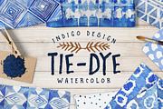 Tie-Dye watercolor patterns pack, a Pattern Graphic by Nicetoseeya (Thumbnail 1 of 3)