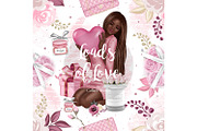 Love digital paper, Valentine's Day, a Pattern Graphic by Collart Studio (Thumbnail 6 of 9)