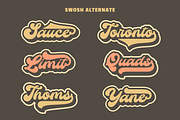 The Auratype | Retro Layered Font, a Script Font by Auratype (Thumbnail 8 of 15)