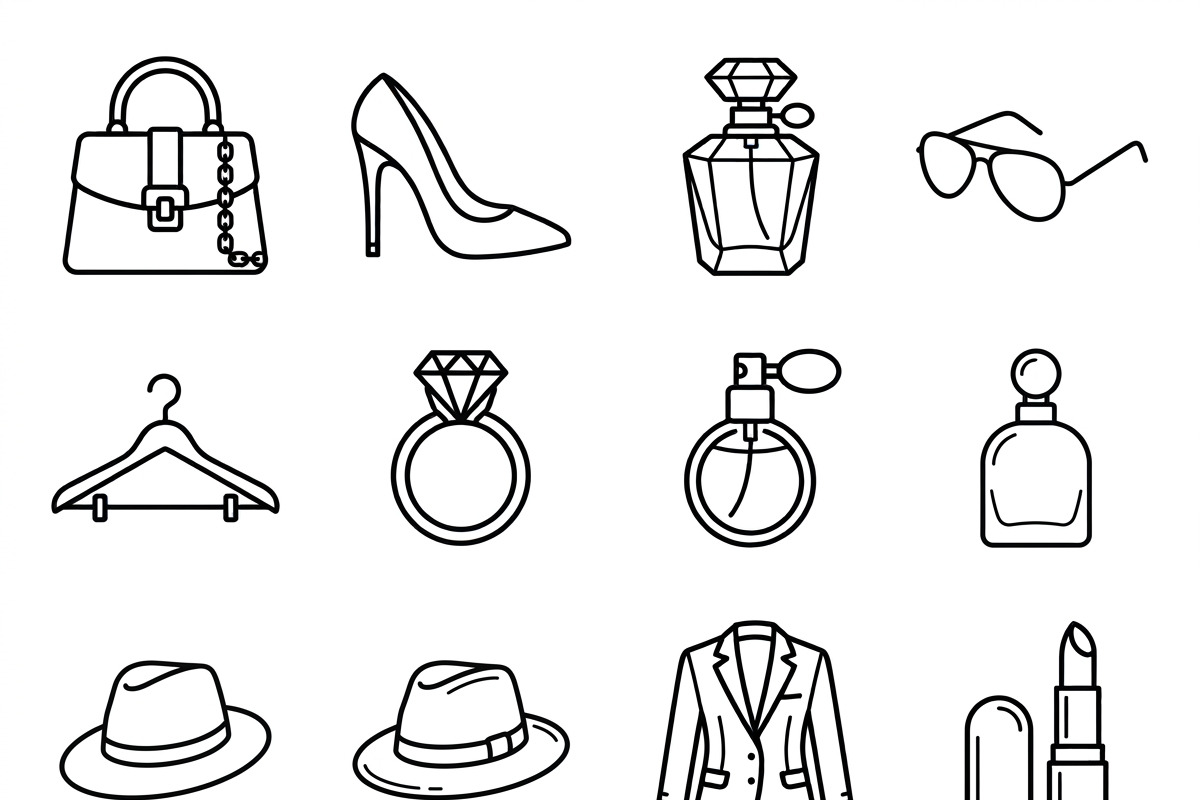 500 Fashion Brand Vector Icons, an Outline Icon by adenpinkstore (Photo 3 of 12)
