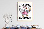 Funny Silly Goose Summer PNG, a Healthcare Illustration by CraftArtStudio (Thumbnail 3 of 4)