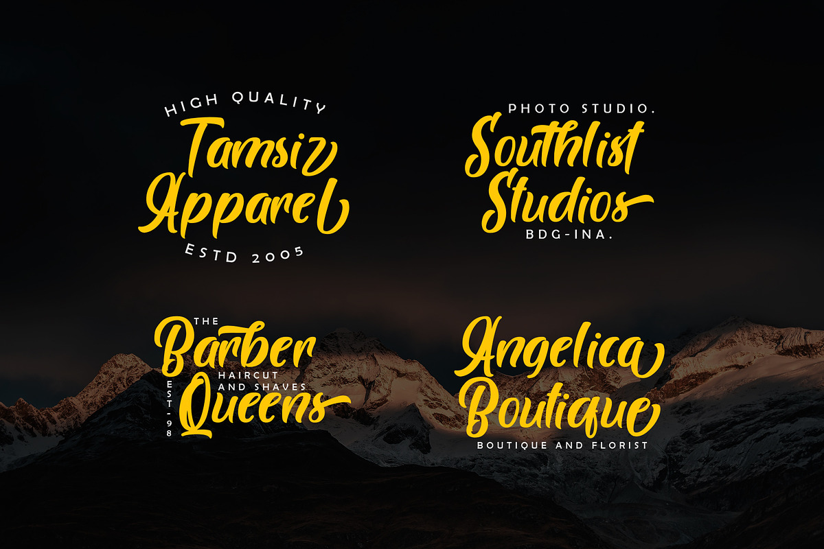 Brogads - Bold Script Retro Font preview 2