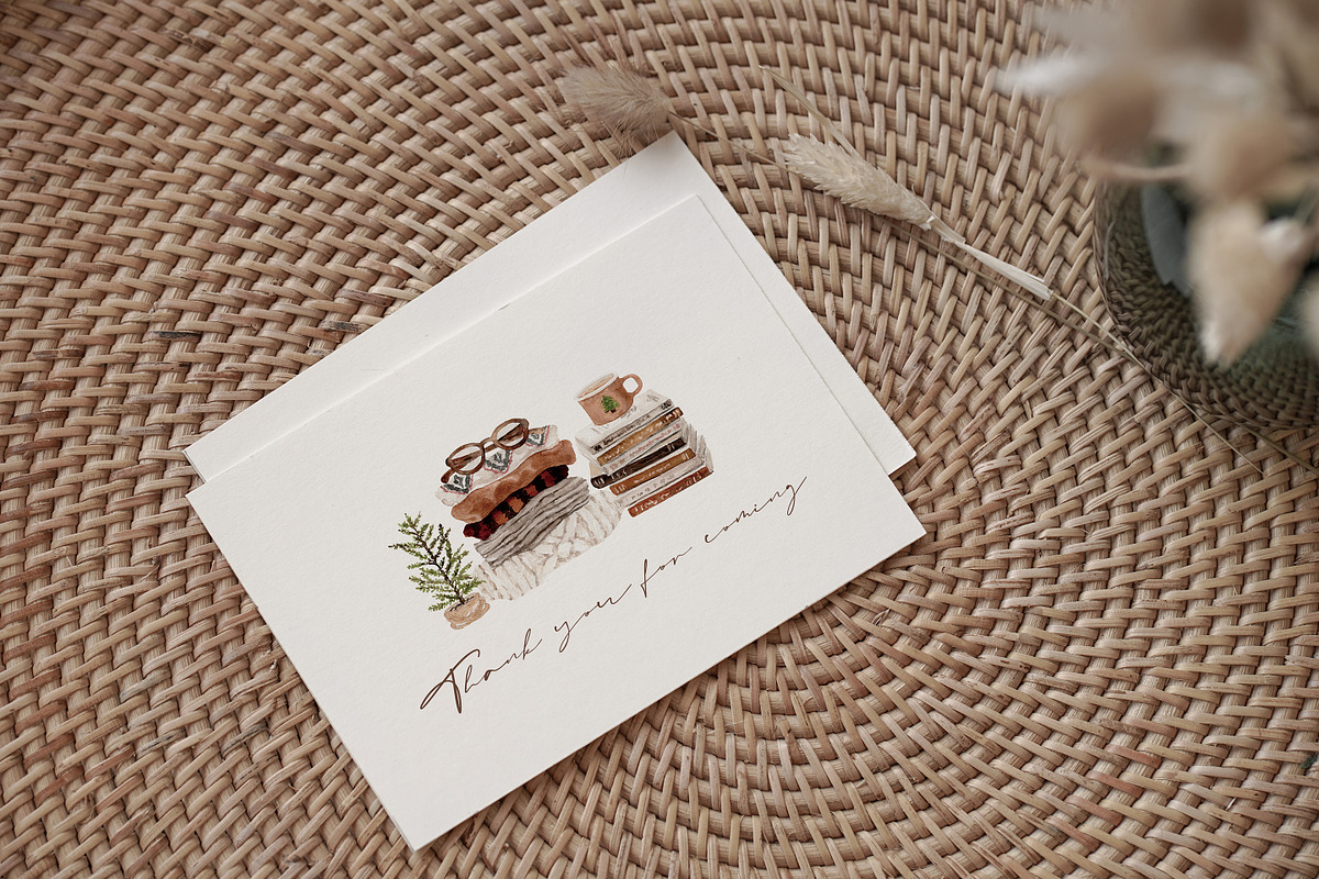 Watercolor Clipart - COZY WINTER, a Decorative Illustration by Beigetime (Photo 4 of 13)