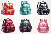 back to school backpack clipart, an Illustration by RobertsArt (Thumbnail 2 of 7)