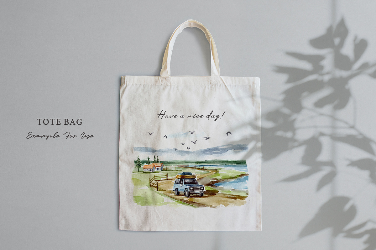 Watercolor Road Trip & Landscapes, an Illustration by Yorda Studio (Photo 10 of 11)