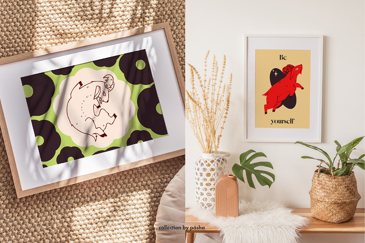 Hand Drawn Goat Vector Bundle, an Animal Illustration by Pásha (Photo 5 of 5)