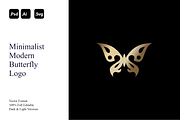 Minimalist Modern Butterfly Logo, a Branding & Logo Template by Luxury Logos (Thumbnail 1 of 4)