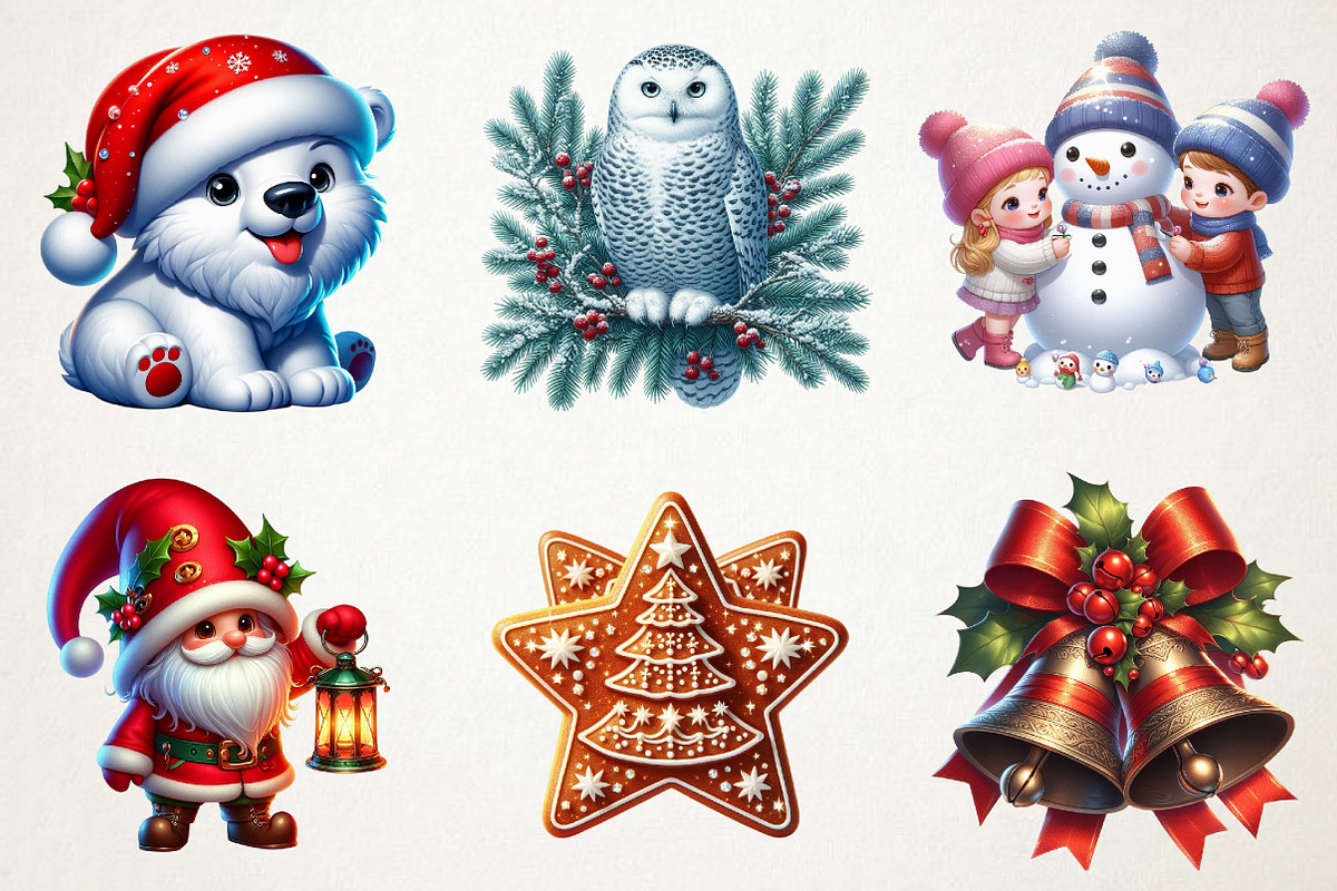 Festive Winter Holiday Clipart, a Seasonal Illustration by RobertsArt (Photo 3 of 7)