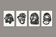 Abstract Face Printable Wall Art, a Background Graphic by C Design Studio (Thumbnail 11 of 16)