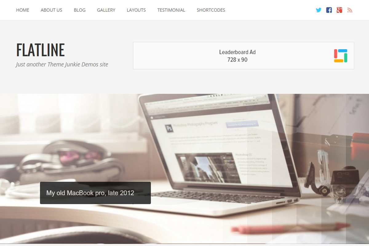 FlatLine WordPress Theme, a WordPress Template by Theme Junkie (Photo 1 of 4)