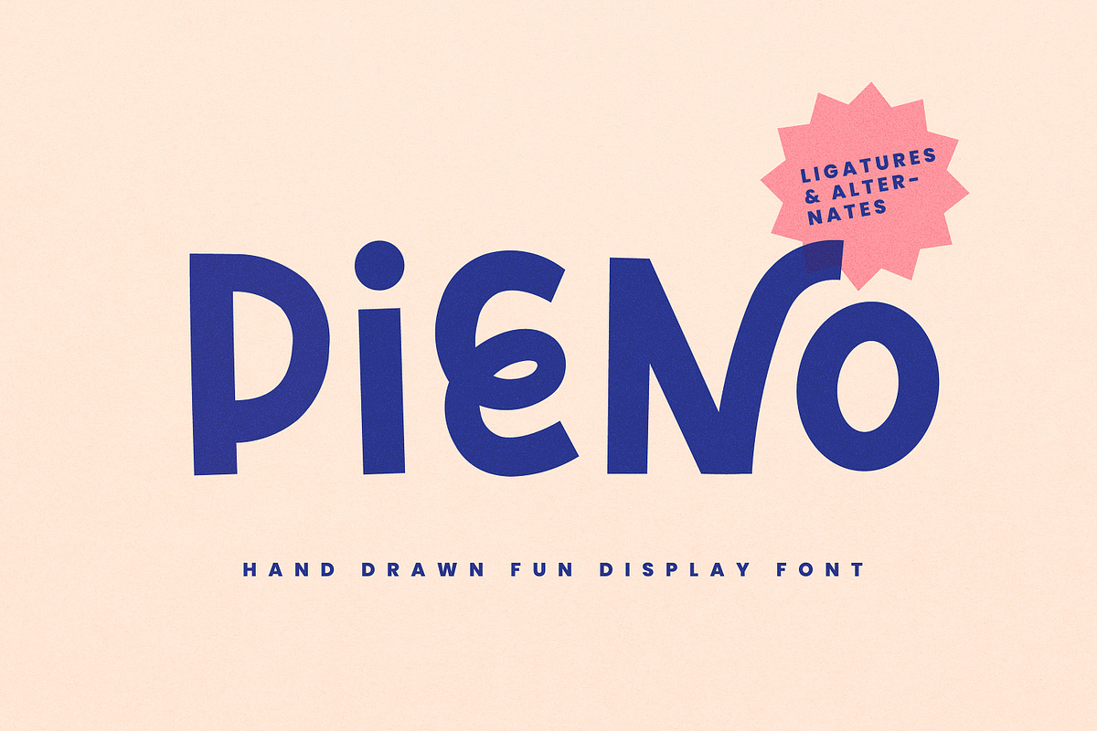 Pieno | Bold Playful Display Font, a Font by Point and Poem (Photo 1 of 12)