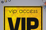 Golden Style VIP Pass Card, a Card Template by Tzochko (Thumbnail 3 of 5)