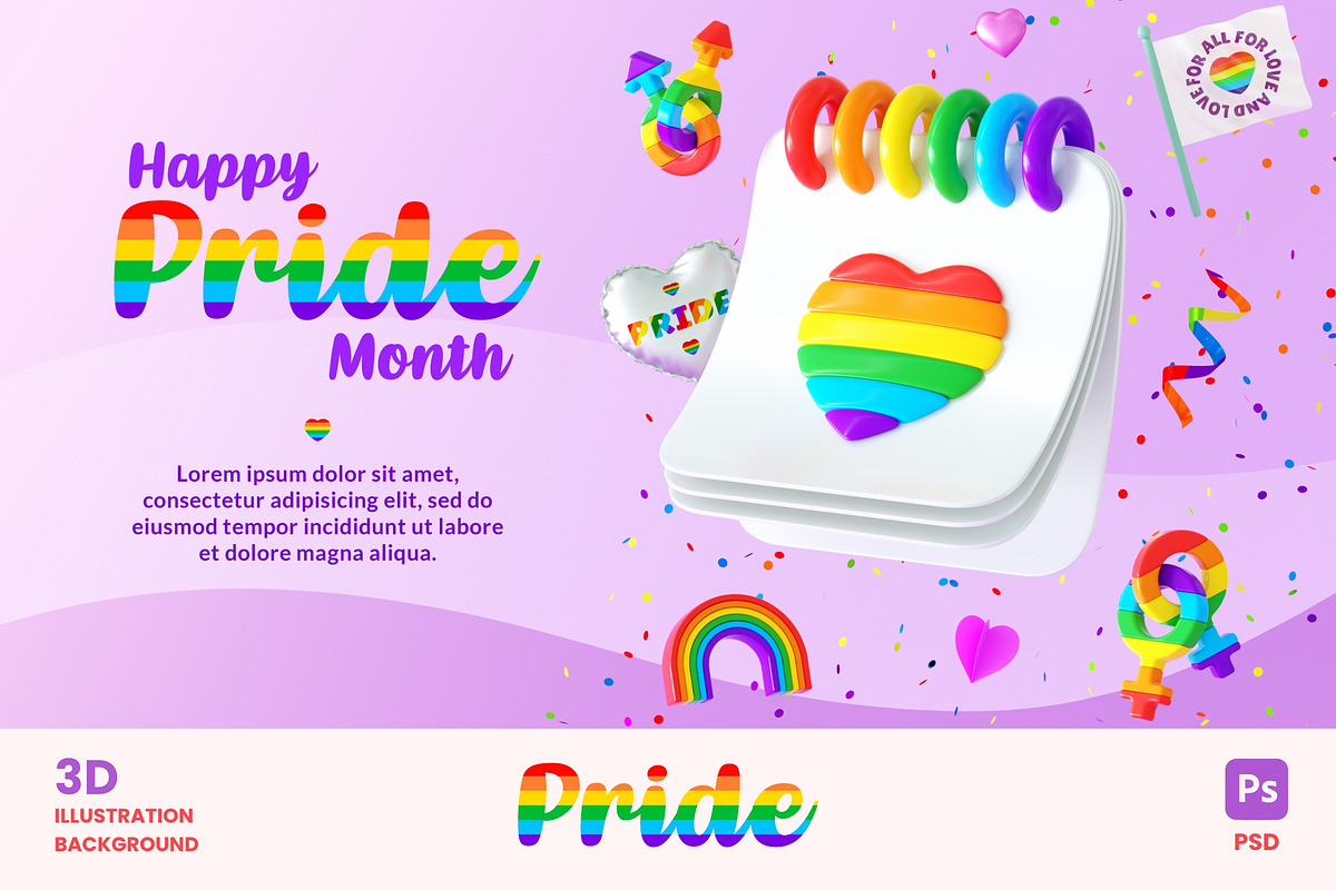 Pride Month Flyer Background, a Background Graphic by TandemStock (Photo 1 of 3)