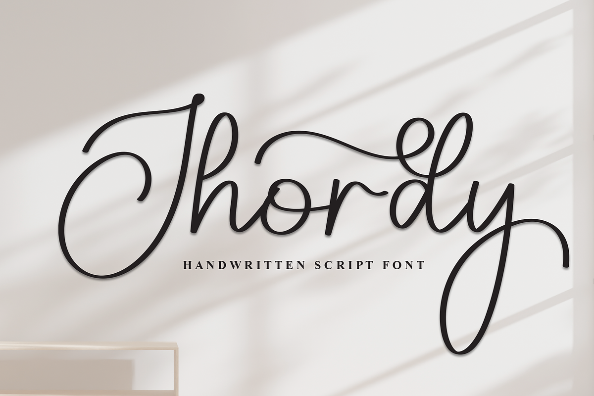 Jhordy | Script Font, a Handwritten Font by Scratchones (Photo 1 of 9)