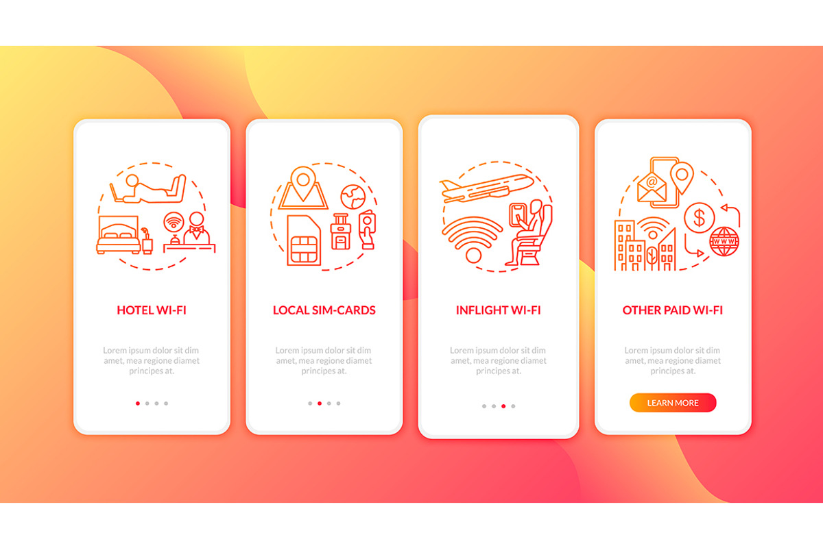 Roaming, communication app screen, a Templates & Theme by IMG Visuals