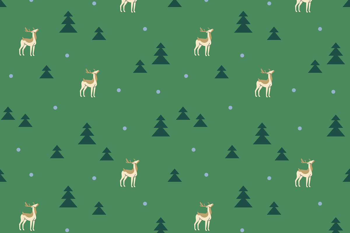Christmas season seamless patterns, an Illustration by Good Studio (Photo 4 of 10)