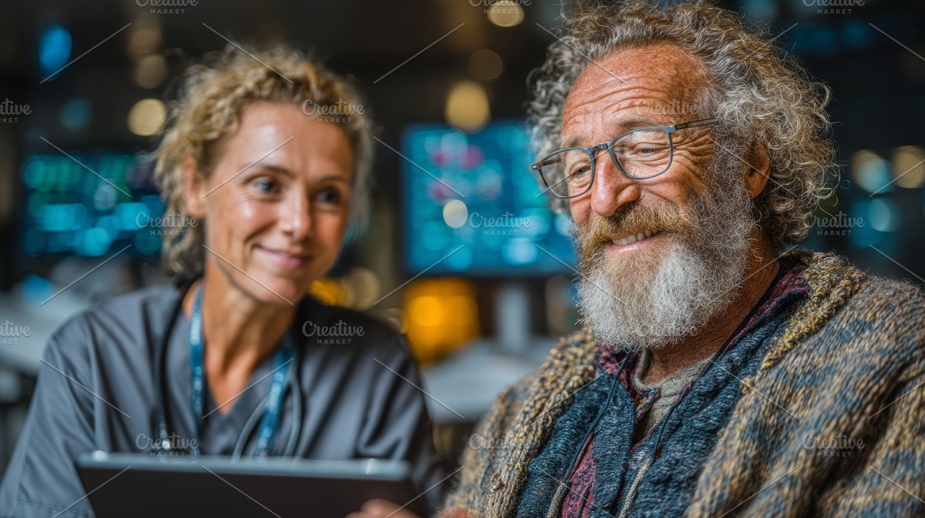 Doctor Discusses Medical Treatment with Senior Patient in Modern Clinic, a Health & Medical Photo by AS photostudio
