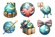 Cute Earth Clipart Sublimation, an Illustration by Daily.Designs (Thumbnail 5 of 5)