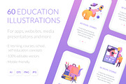 60 Education illustrations for UI, a Templates & Theme by Visual Generation (Thumbnail 1 of 5)