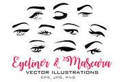 Eyeliner and Mascara Eye Vector, an Illustration by esylvia (Thumbnail 1 of 3)