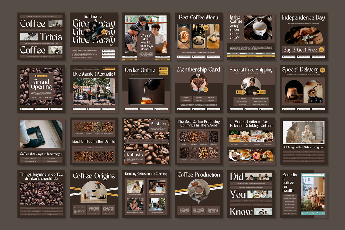 Coffee Brown Template, a Social Media Template by Kalubuak (Photo 3 of 10)