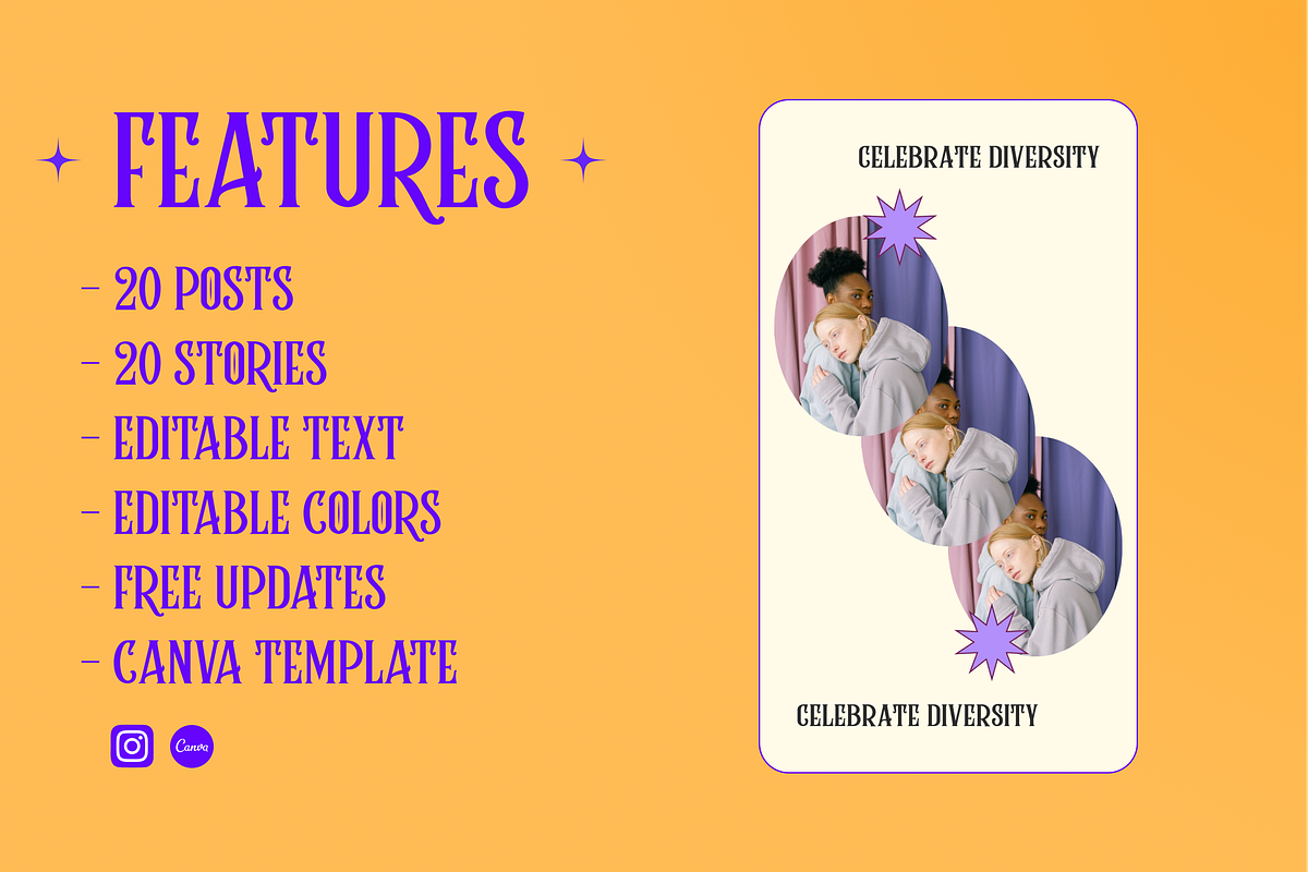 LGBTQ+ Instagram Creator Template, a Social Media Template by Luna Studio (Photo 3 of 6)