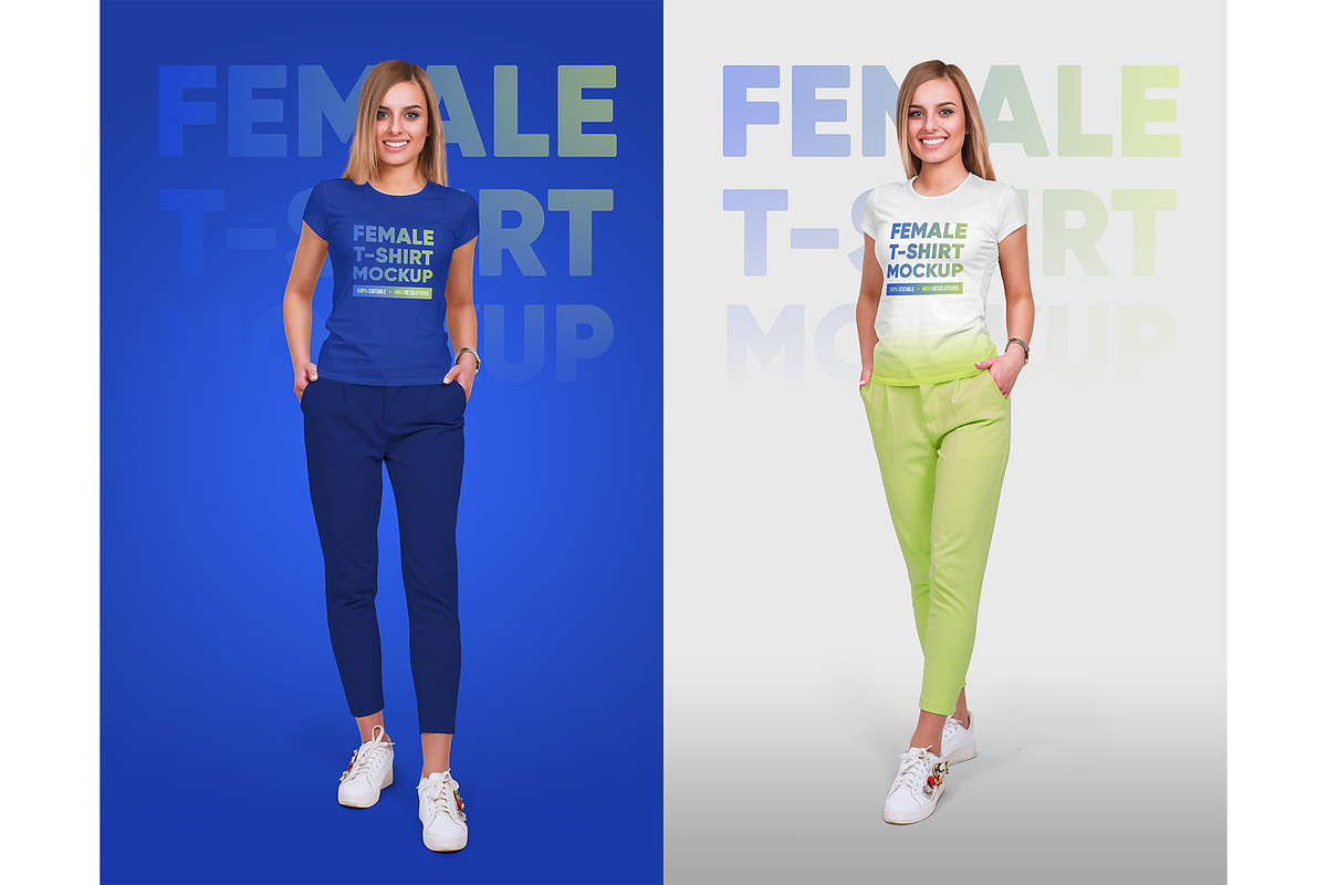 Female T-Shirt Mockups Vol 4 Part 2, a Shirt Mockup by Hi, Mock-Up! (Photo 6 of 10)