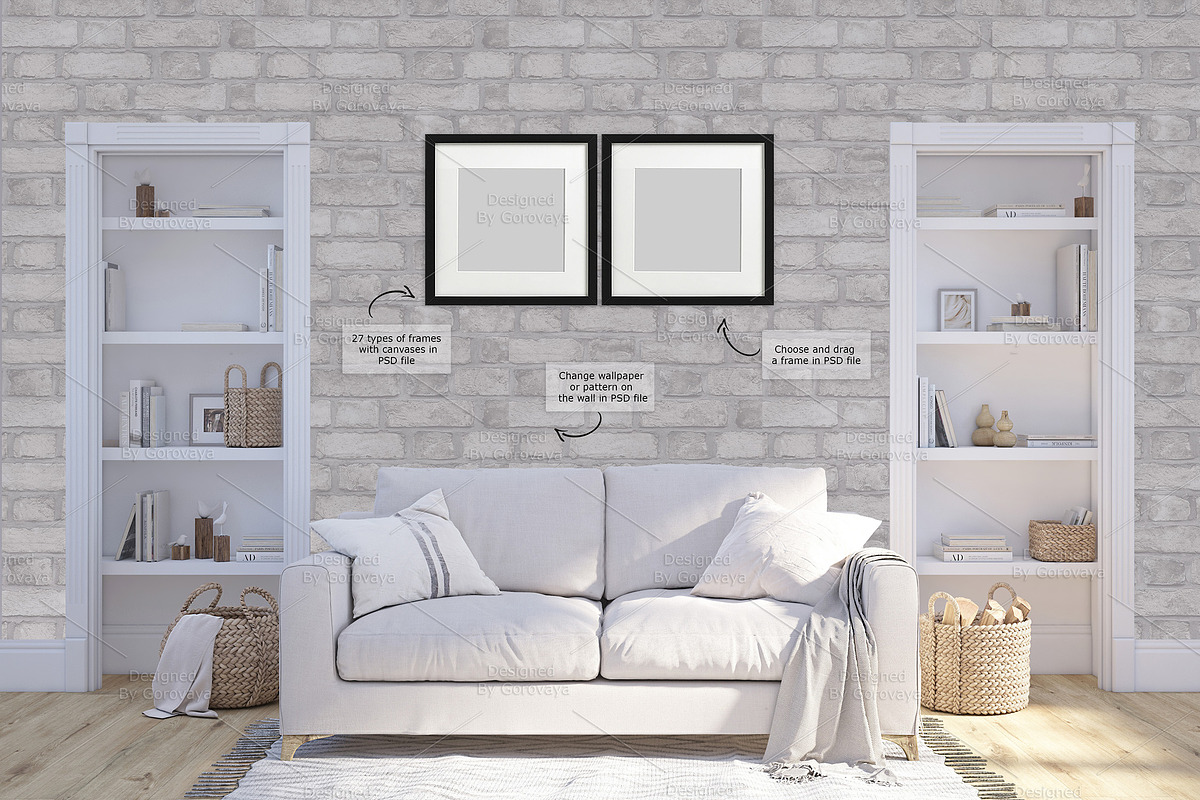 Interior Mockup Farmhouse Bundle, a Household Mockup by Designed By Gorovaya (Photo 19 of 26)