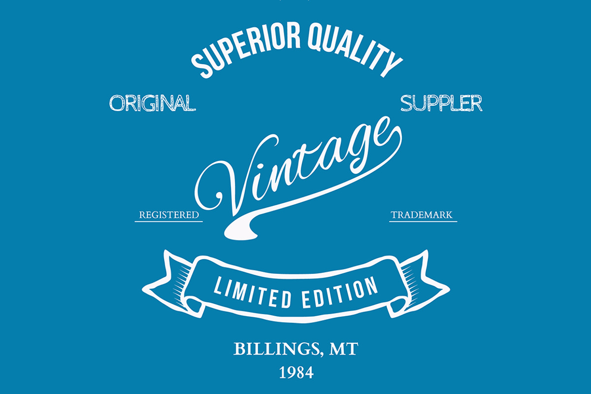 Vintage retro, t-shirt typography, an Illustration by idimair
