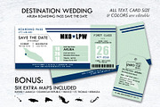 Boarding Pass Wedding Save the Date, an Invitation Template by La Bella Rue (Thumbnail 1 of 3)
