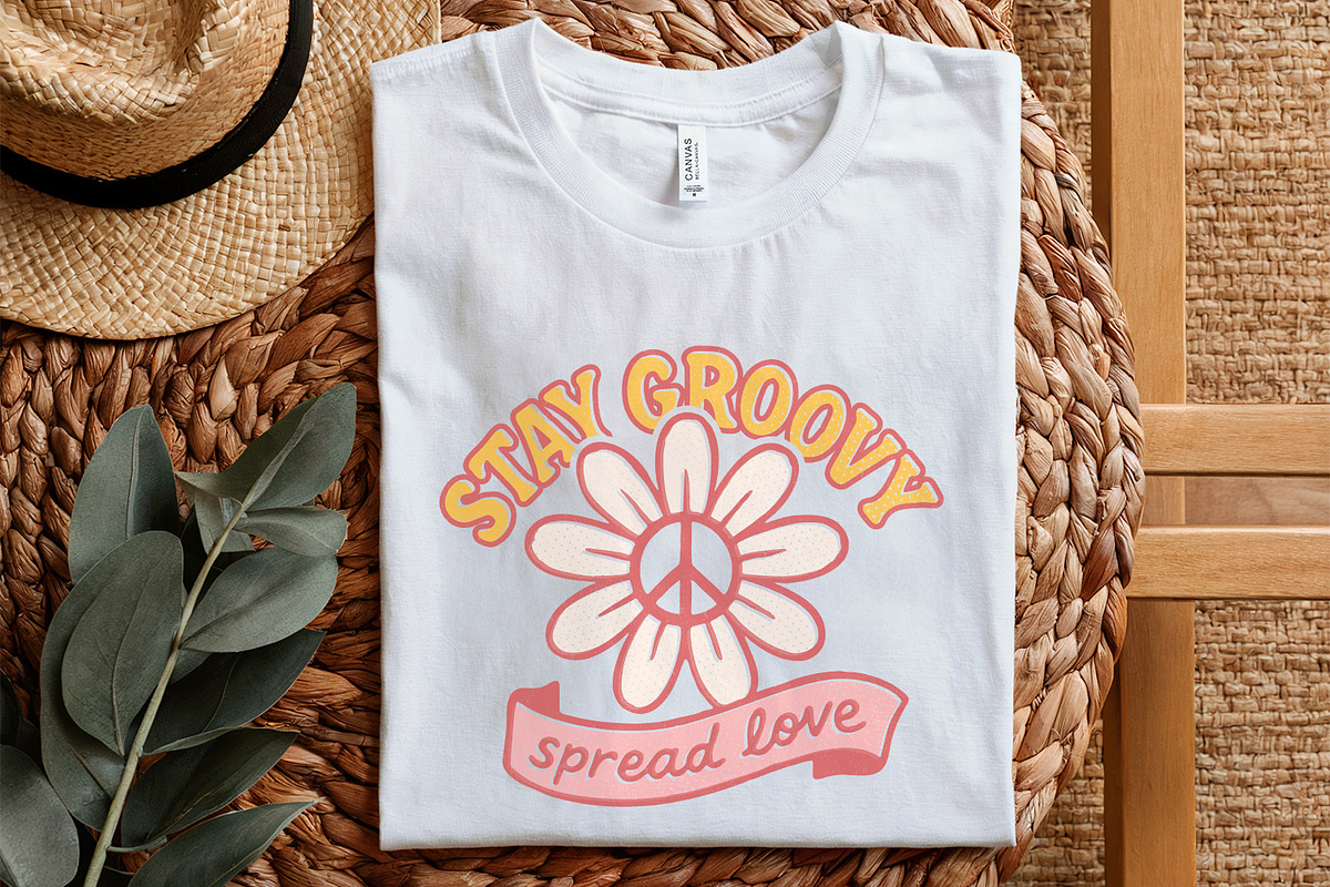 Stay Groovy Spread Love PNG, Retro, an Illustration by SharpMarketplace (Photo 5 of 9)